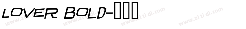 Lover Bold字体转换